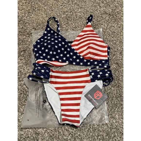 Born Primitive American Flag Tidal Bikini - Picture 1 of 1
